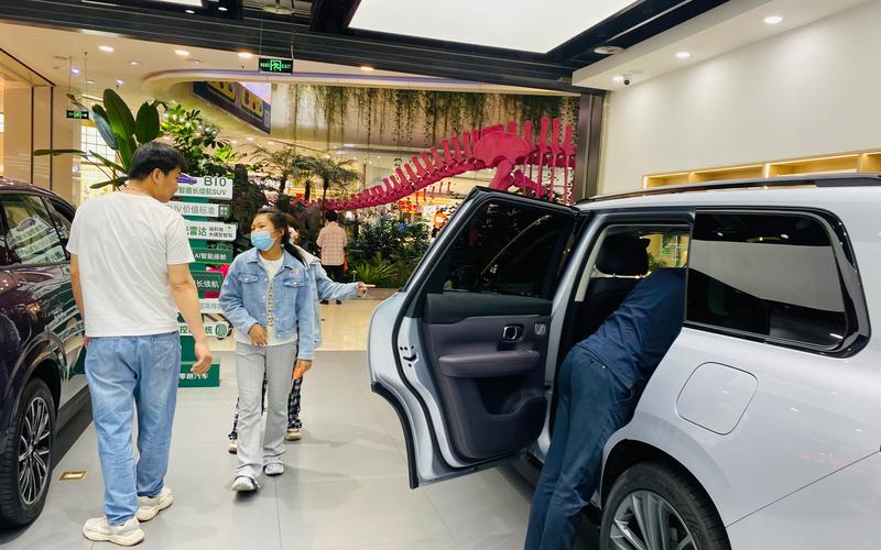 顾客到零跑门店看车。新京报贝壳财经记者 林子 摄