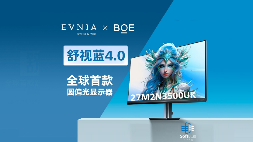BOE（京东方）携手飞利浦EVNIA推出全球首款原生硬件圆偏光显示器