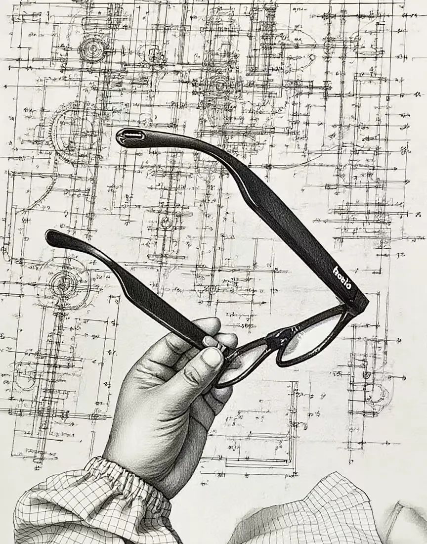 ▲ 图源:Rokid 官方公众号 | 全球首台量产版 Rokid Glasses(画面作特殊处理)