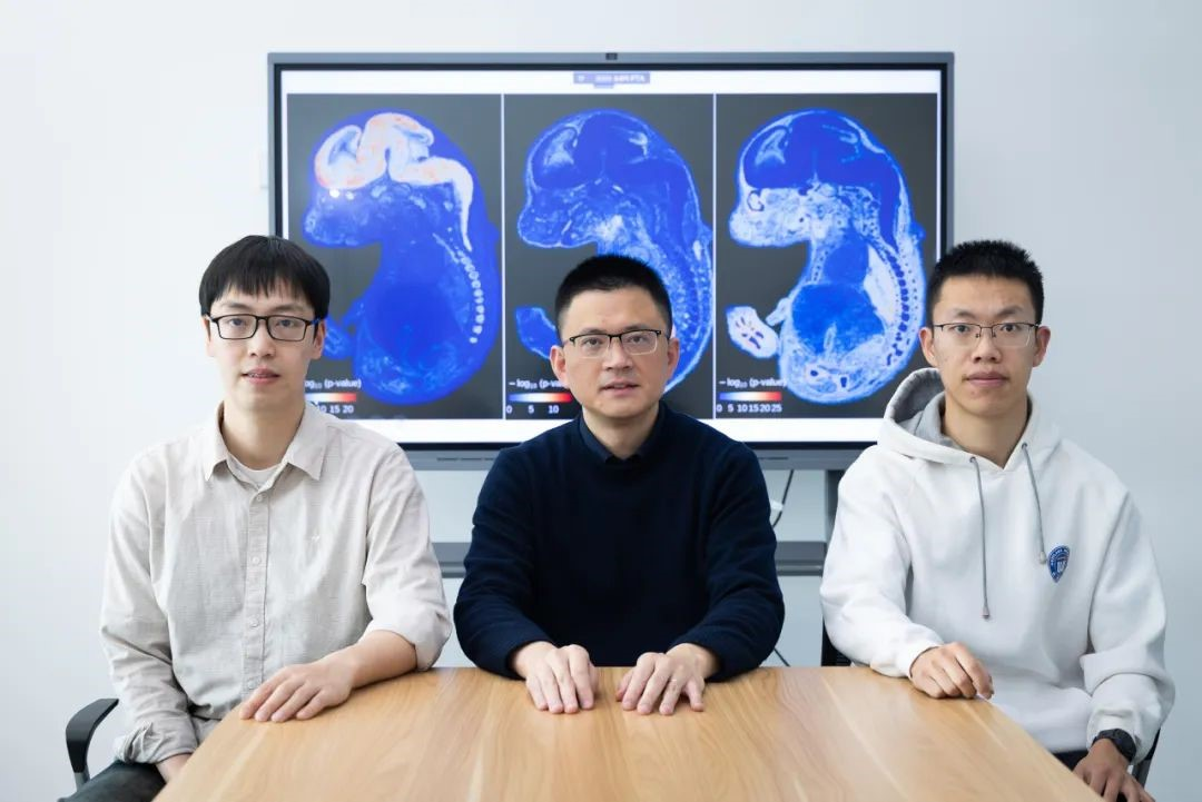 图丨从左至右依次为：西湖大学博士生宋立阳、杨剑教授、博士生陈文浩（来源：杨剑）