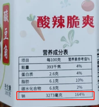 ▲图:某品牌酸豆角